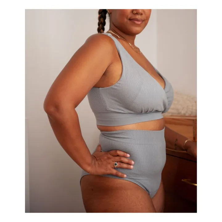Mama Hangs Culotte taille haute Everyday | Bleu gris