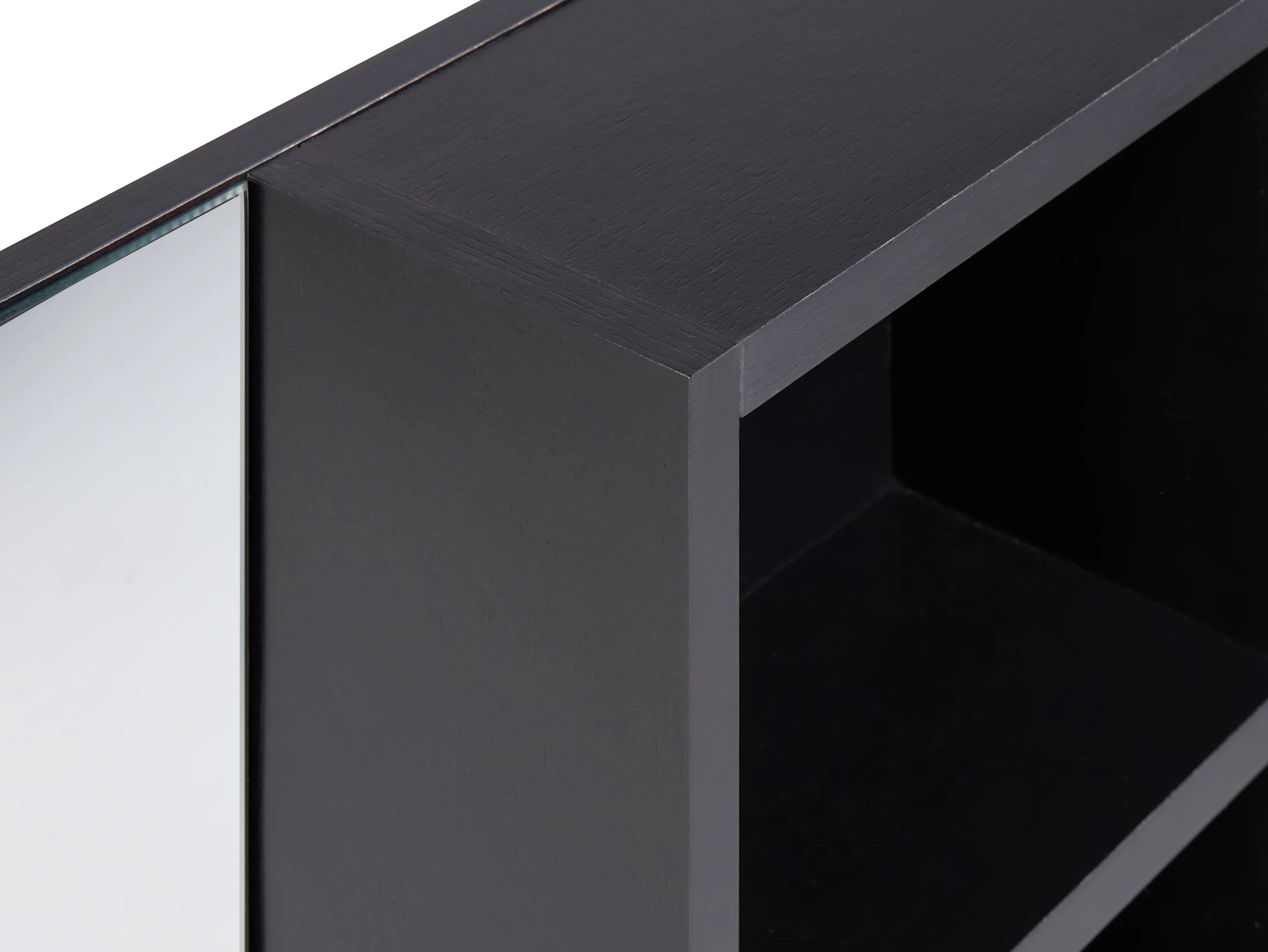 Badkamer wandkast met spiegel JOINVILLE 60 cm Zwart