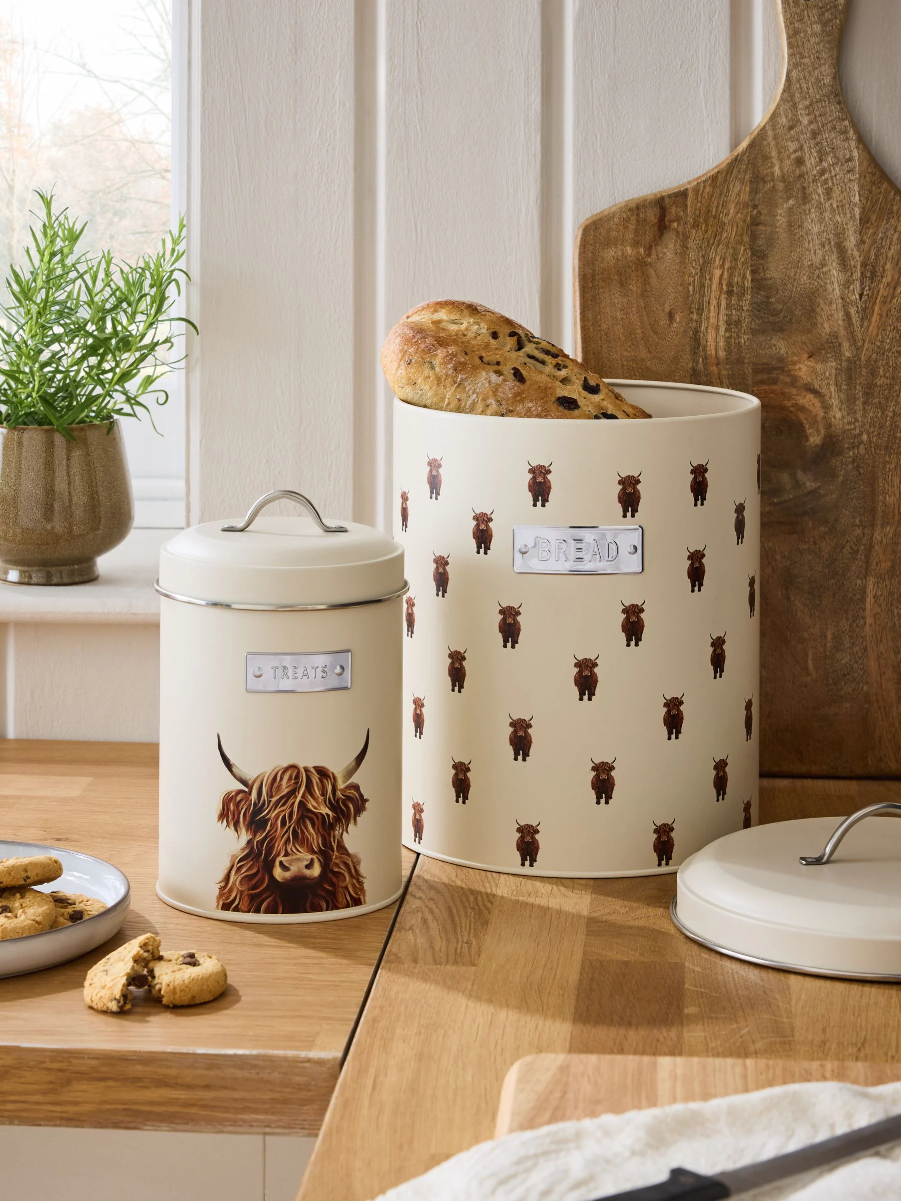 Set of 2 Bread bin and Treat Storage Jars