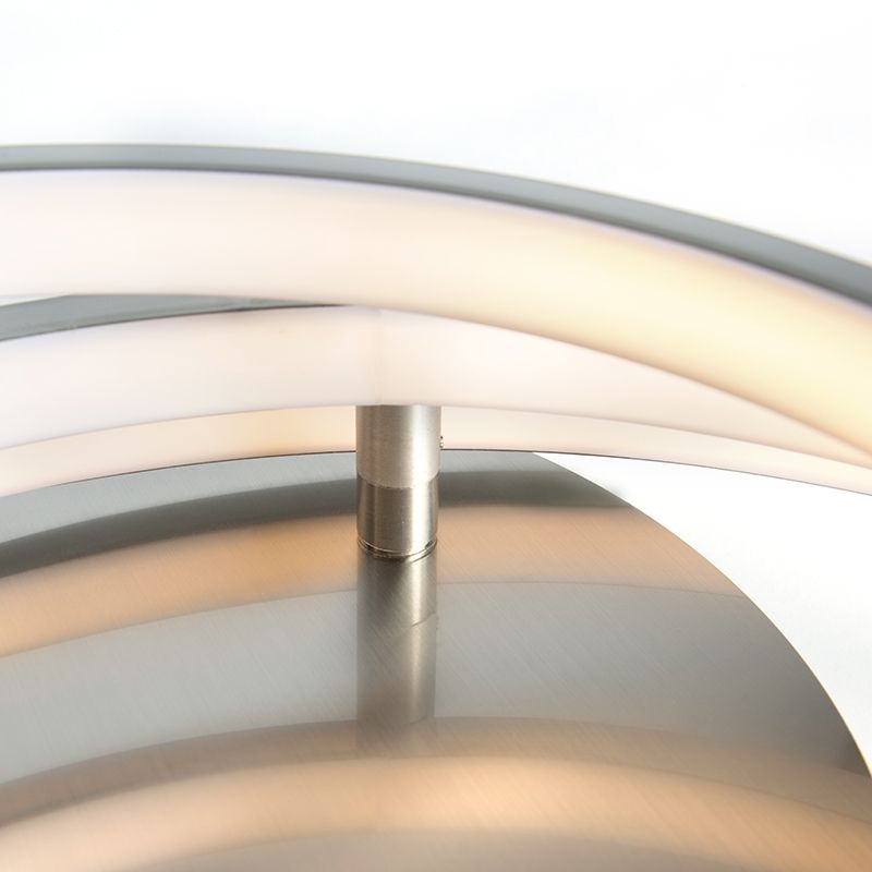 Moderne plafondlamp staal incl. LED en dimmer- Rondas