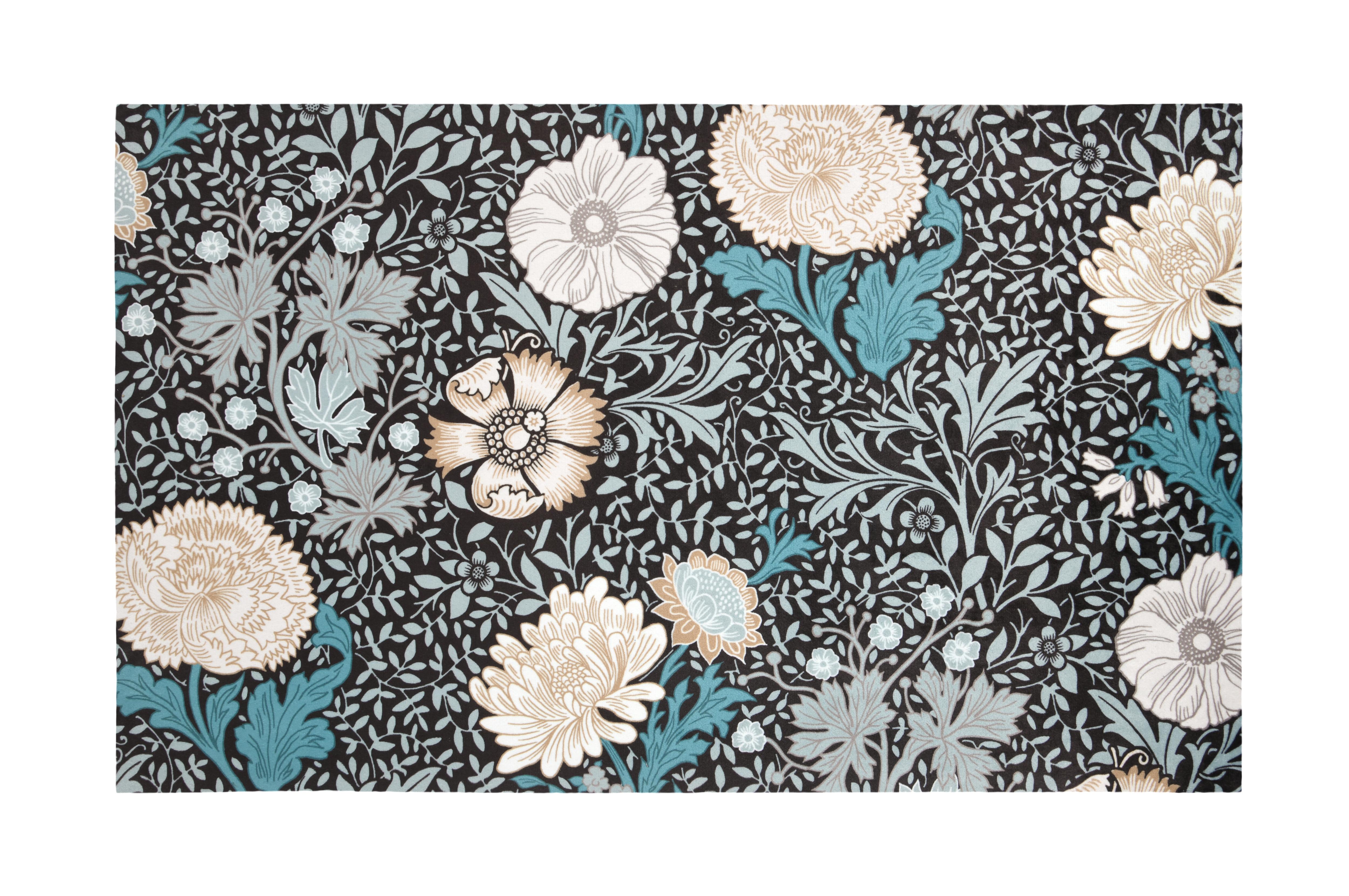 BLANCA TAPIS RUBBER 45X75CM PETROLE