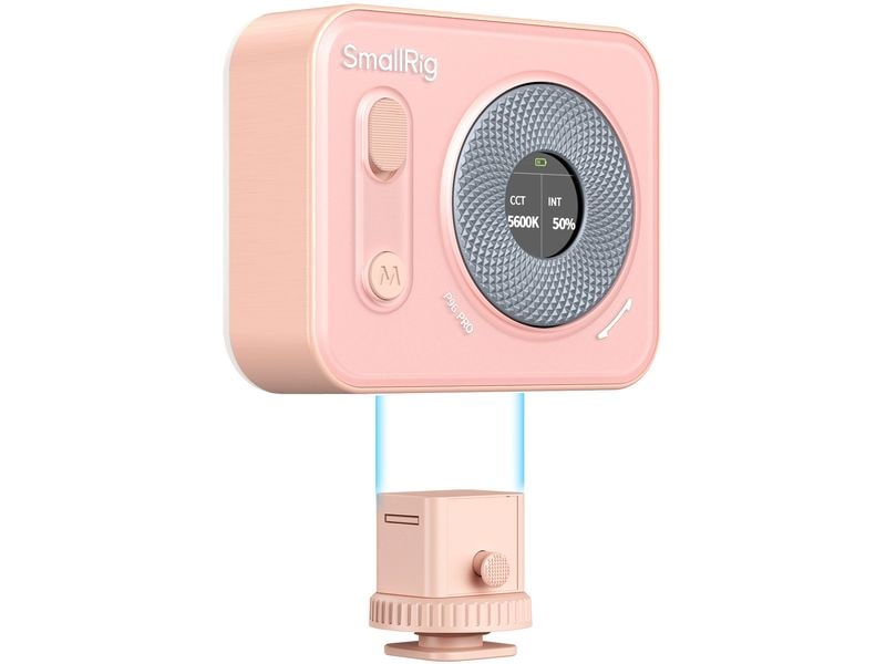 Smallrig Vibe P96 Pro Mini-LED-Videoleuchte Rosa Simuliert 2500K-6500K Tageslicht und bietet 5 Spezialeffekte