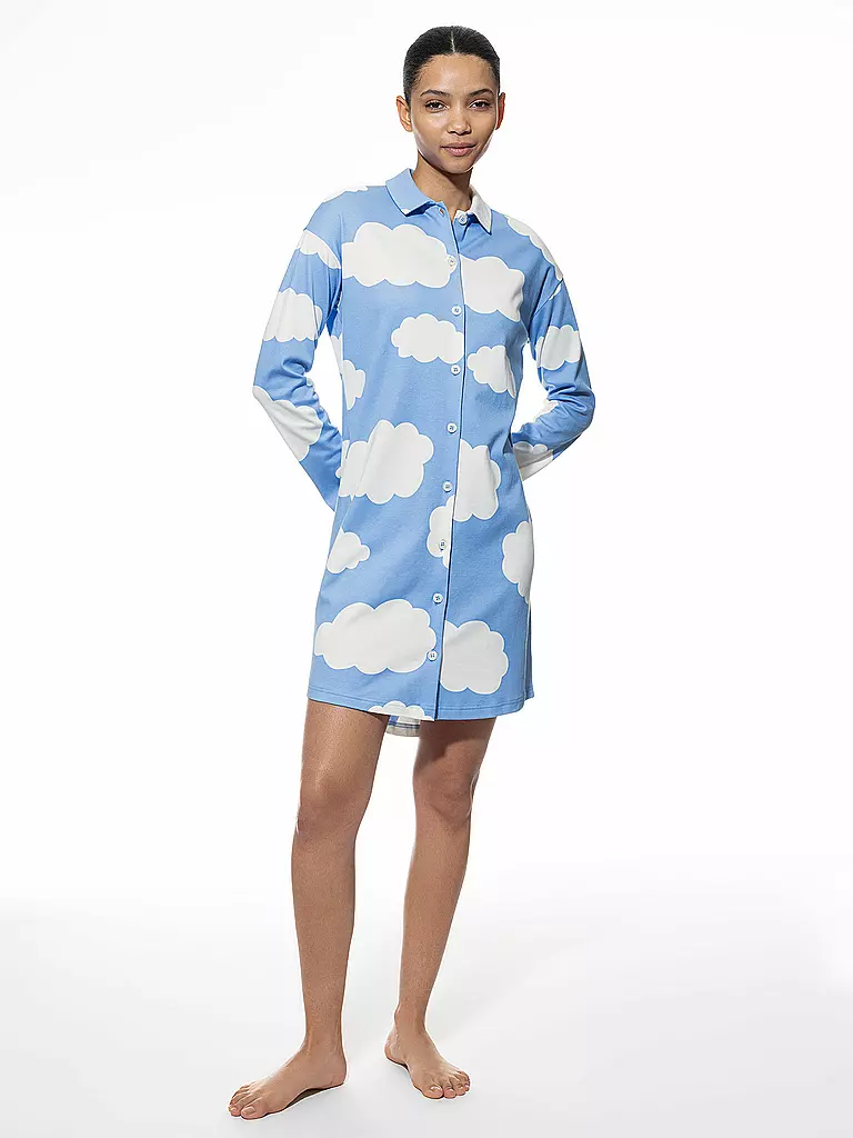 MEY Nachthemd - Sleepshirt hellblau