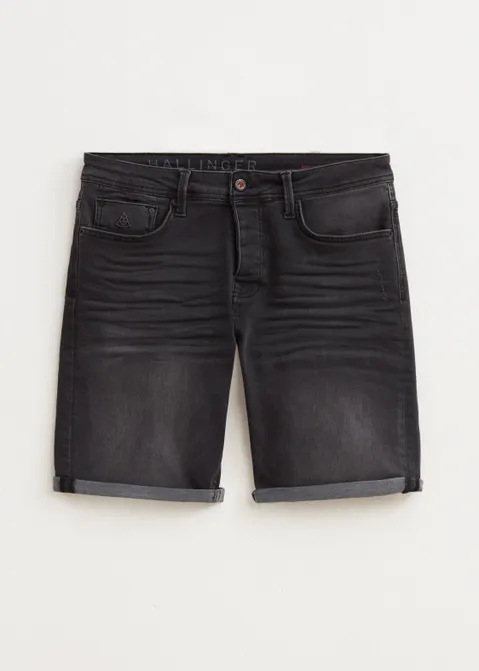 Heaton denim korte broek zwart (ZW.USED)