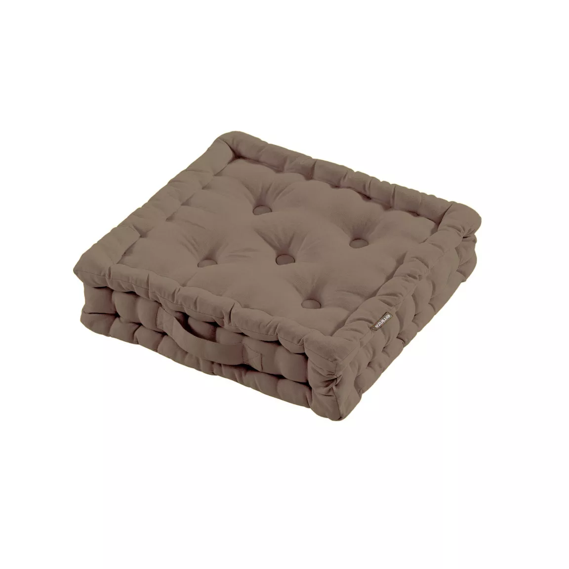 Coussin de sol coton (40 x 40 cm) Pixel Taupe