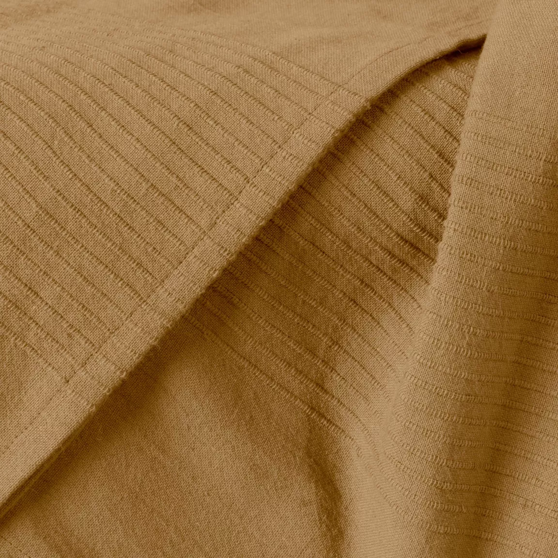 Couvre-lit coton tissé (180 x 220 cm) Léa Camel