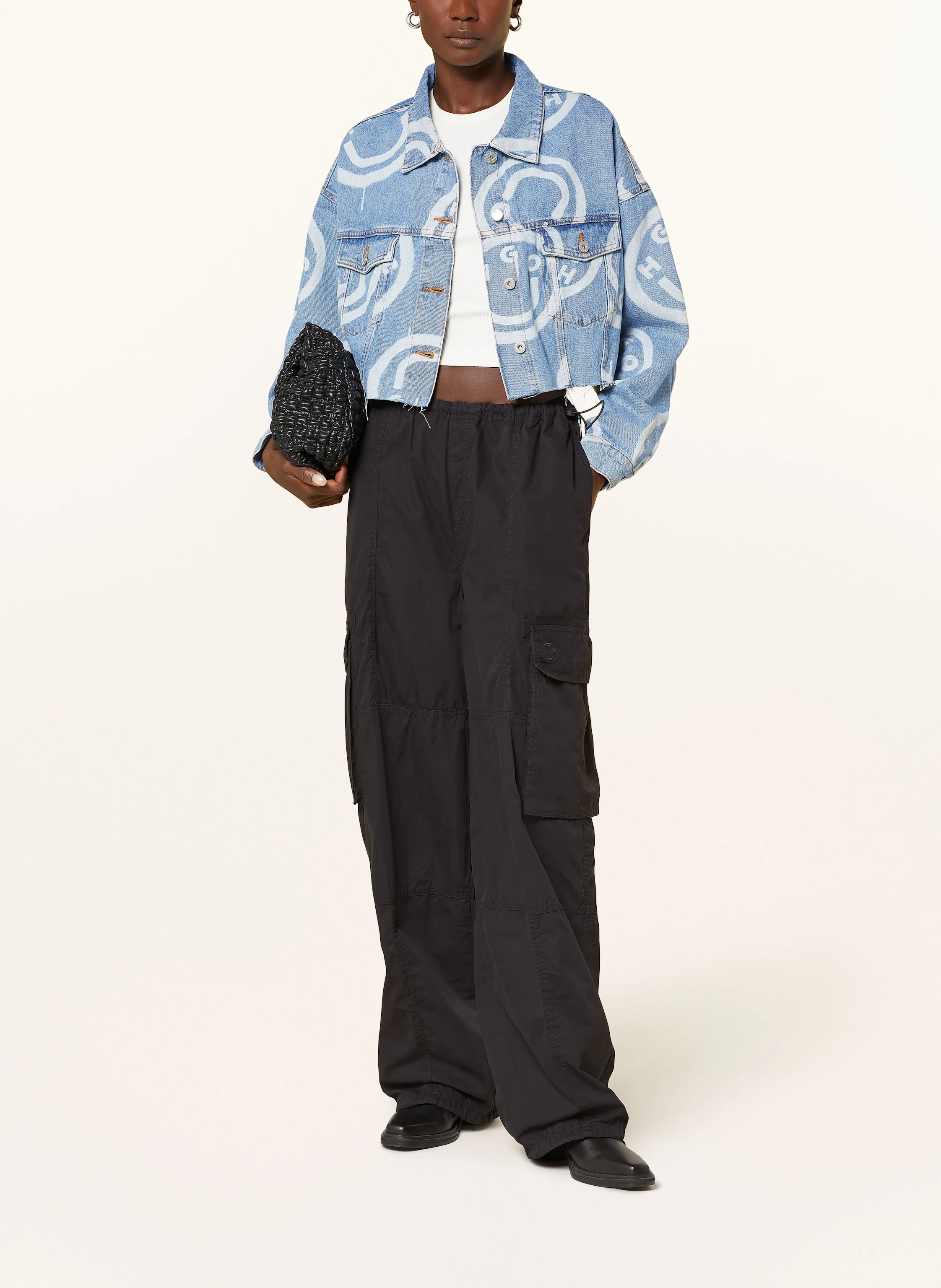 HUGO BLUE Cropped-Jeansjacke LOU