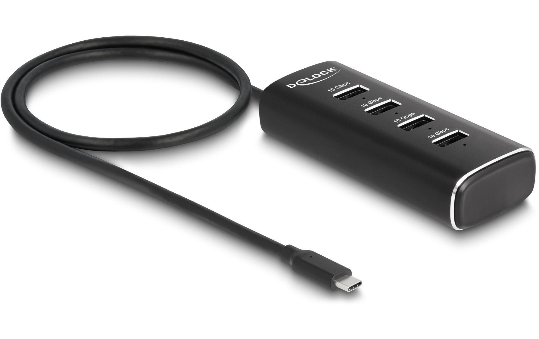 USB-Hub 4x USB A 10Gbps/1x USB C 10GbpsDelock USB Hub mit 4x USB-A und 1x USB C Anschluss