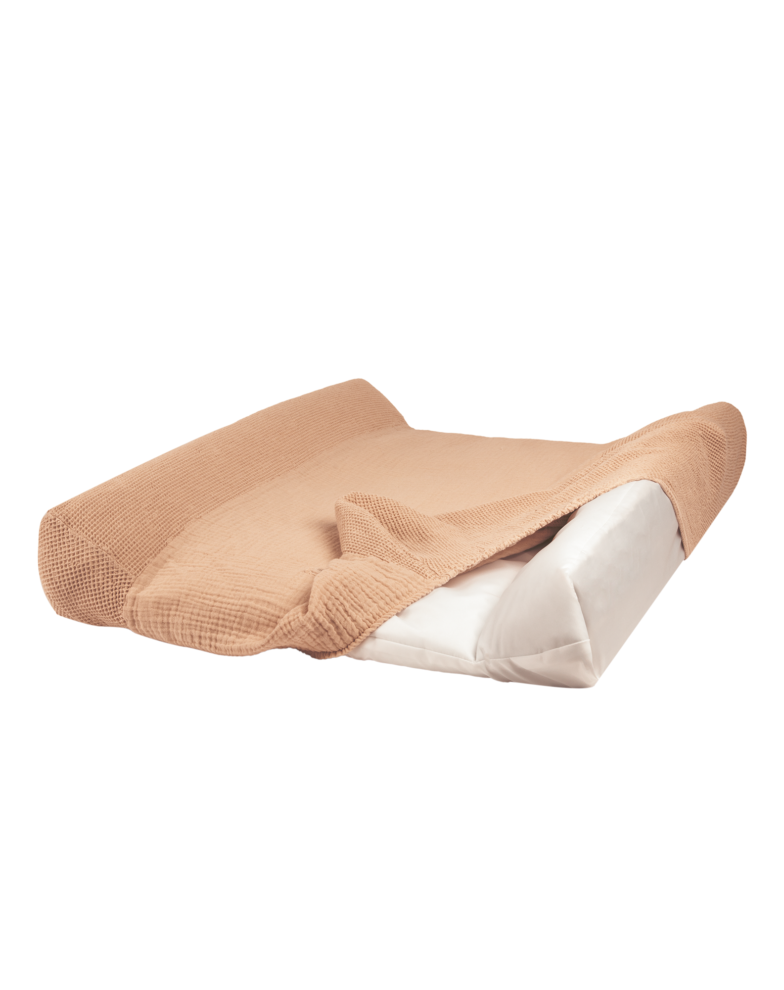 Matelas à langer imperméable et housse wabi-sabi en coton lavé | Rose