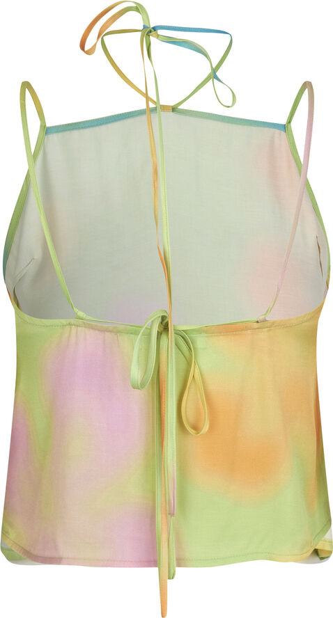 Oval Square Alexi Top Lime flower aop