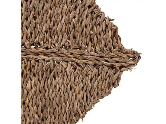 Dessous de plat en fibre naturelle marron 50x35x1,5h cm