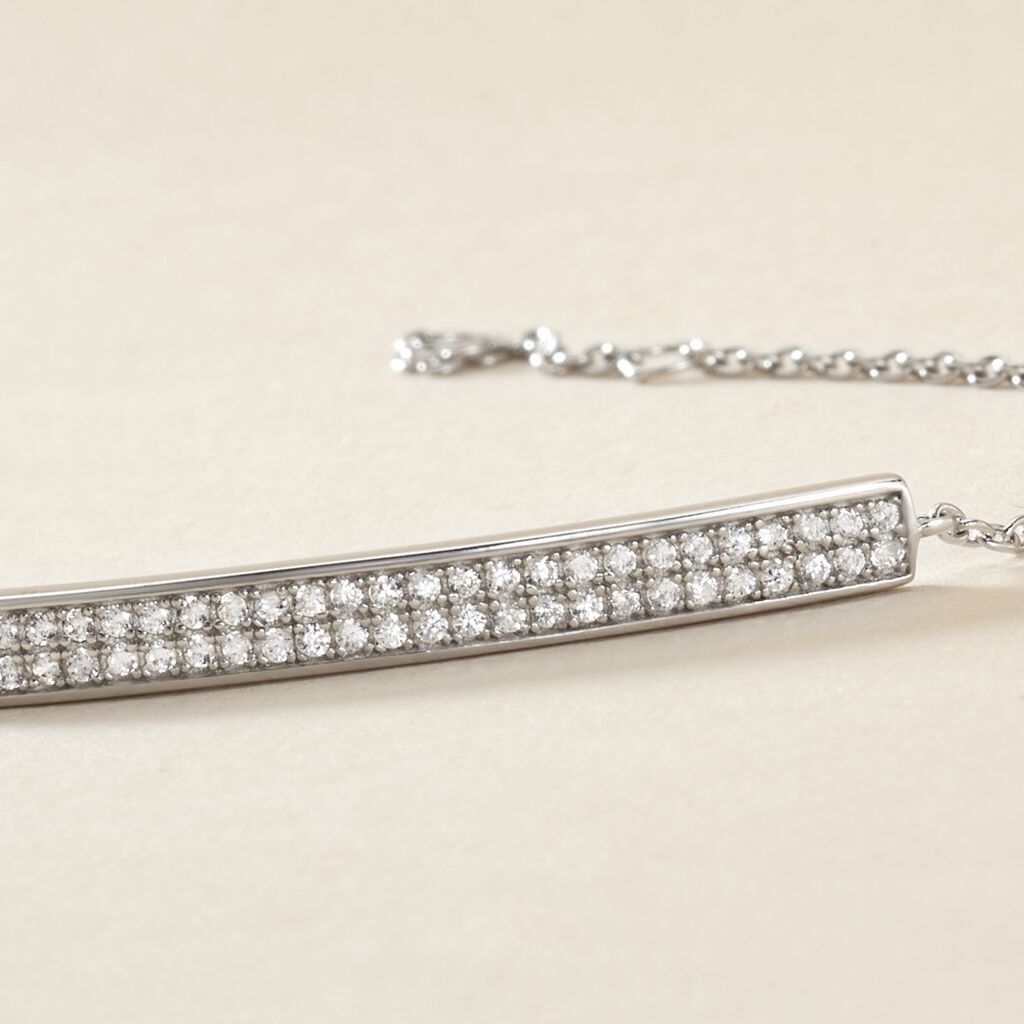 Bracelet Septima Argent Blanc Oxyde De Zirconium