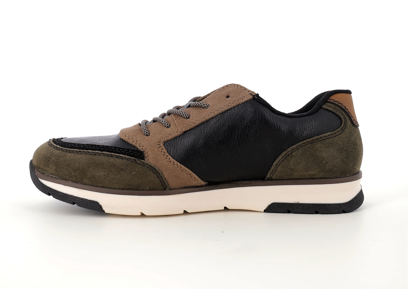 Rieker-B2003 Matières combinées Noir Vert