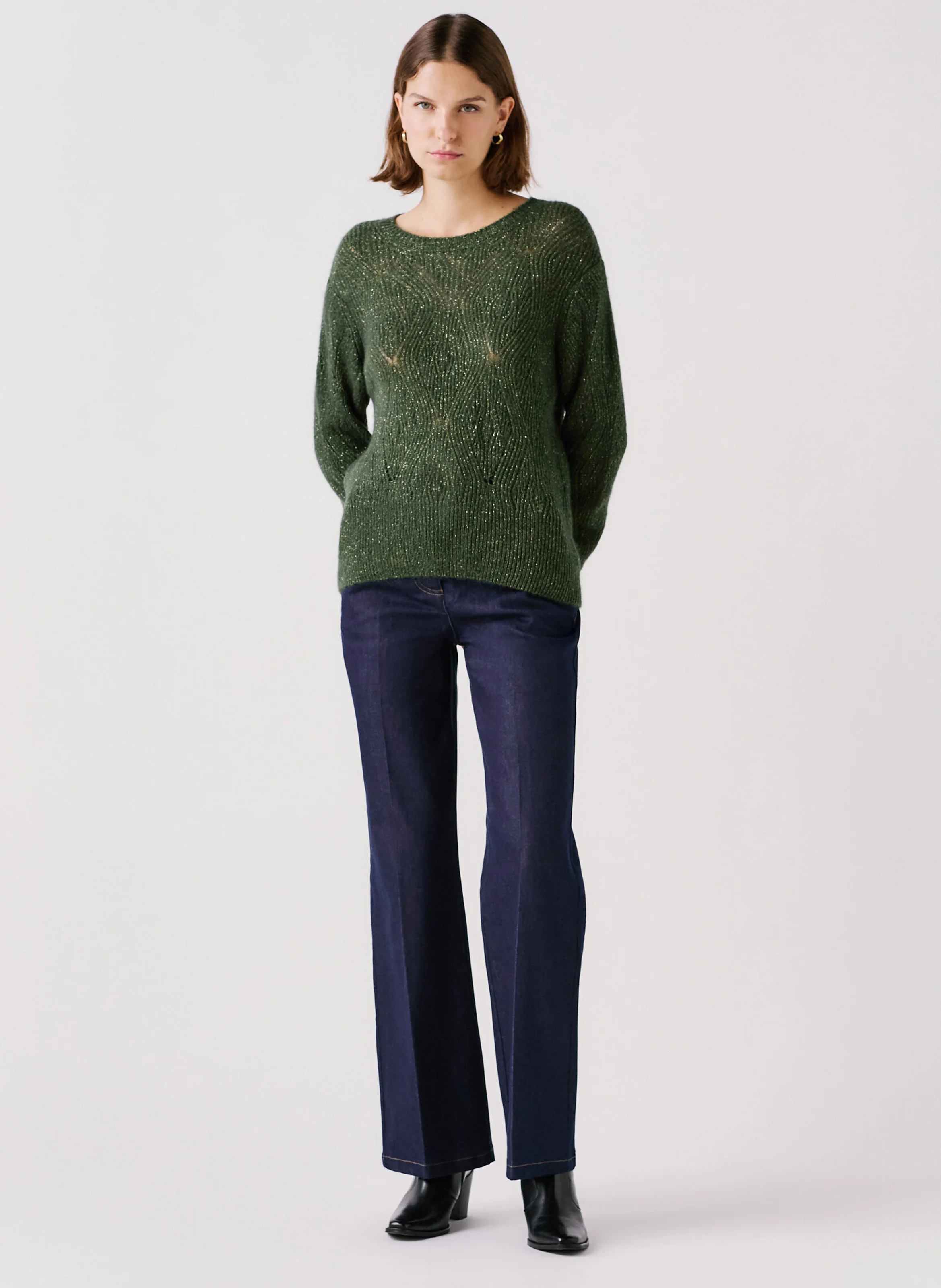 MGORDON - Pull droit col rond | Vert