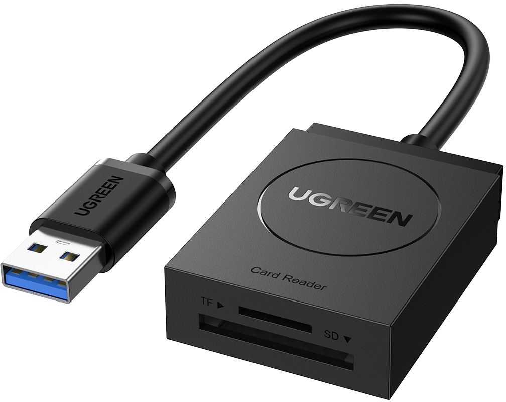 2in1 USB 3.0 Card Reader Kartenlesegerät für SD & MicroSD Speicherkarten mit 5 Gbit/s - Schwarz