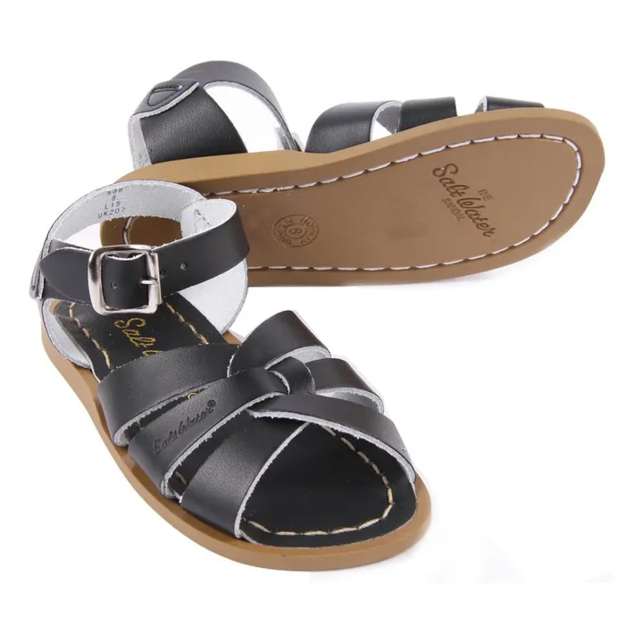 Salt-Water Sandales Cuir Waterproof Original | Noir