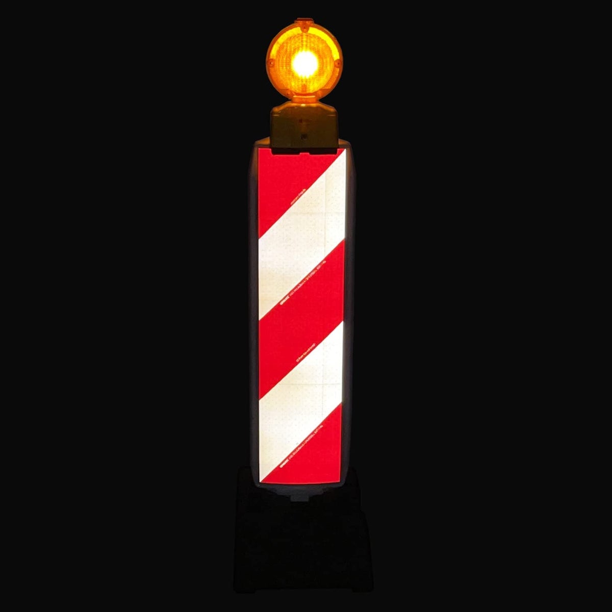 UVV-wegwijzervoetplaat (18 / 30 kg) bouwplaats rood/wit of magazijngeel, zwart / RA1 rood/wit / K0 (18 kg) / zonder bouwplaatsverlichting