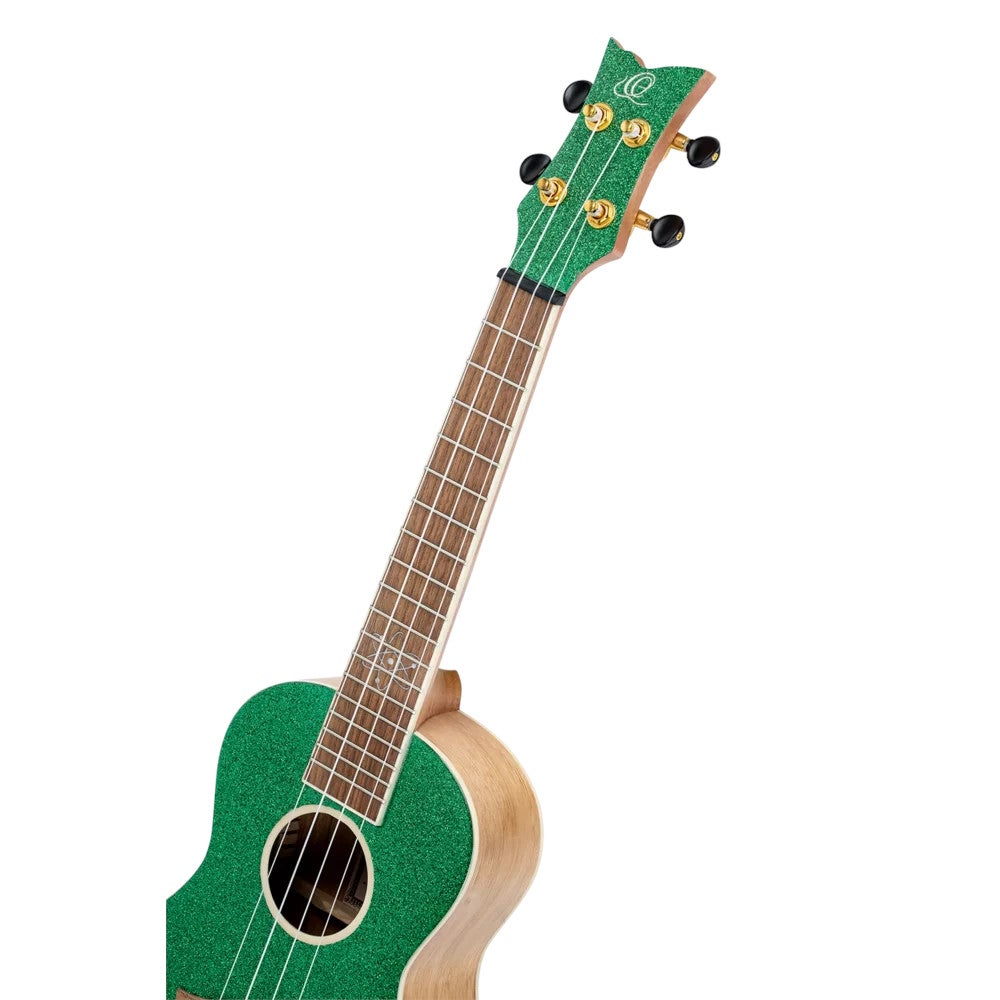 Ortega RUEL-MGR Element Series Concert Size Ukulele Metallic Green concert ukelele met gigbag