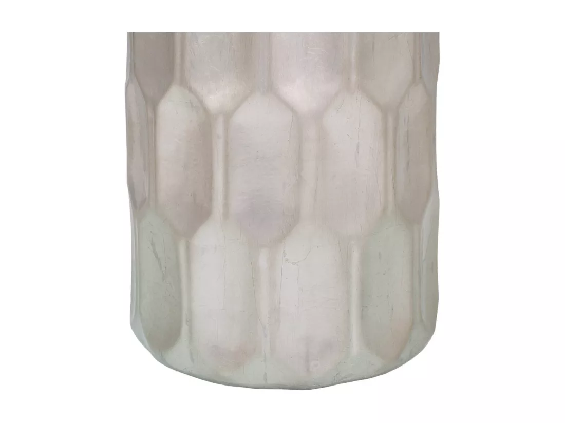 Vase en céramique argenté 18,5x18,5x37,5h