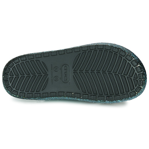 Crocs - CLASSIC COZZZY GLITTER SANDAL - Noir / Glitter