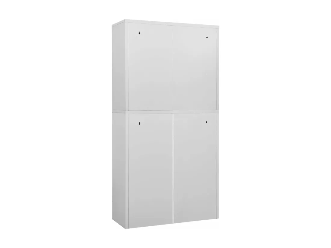 Armoire de bureau Gris clair 90x40x180 cm Acier