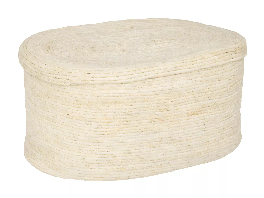 Lot de 2 Paniers de rangement tressés Beige