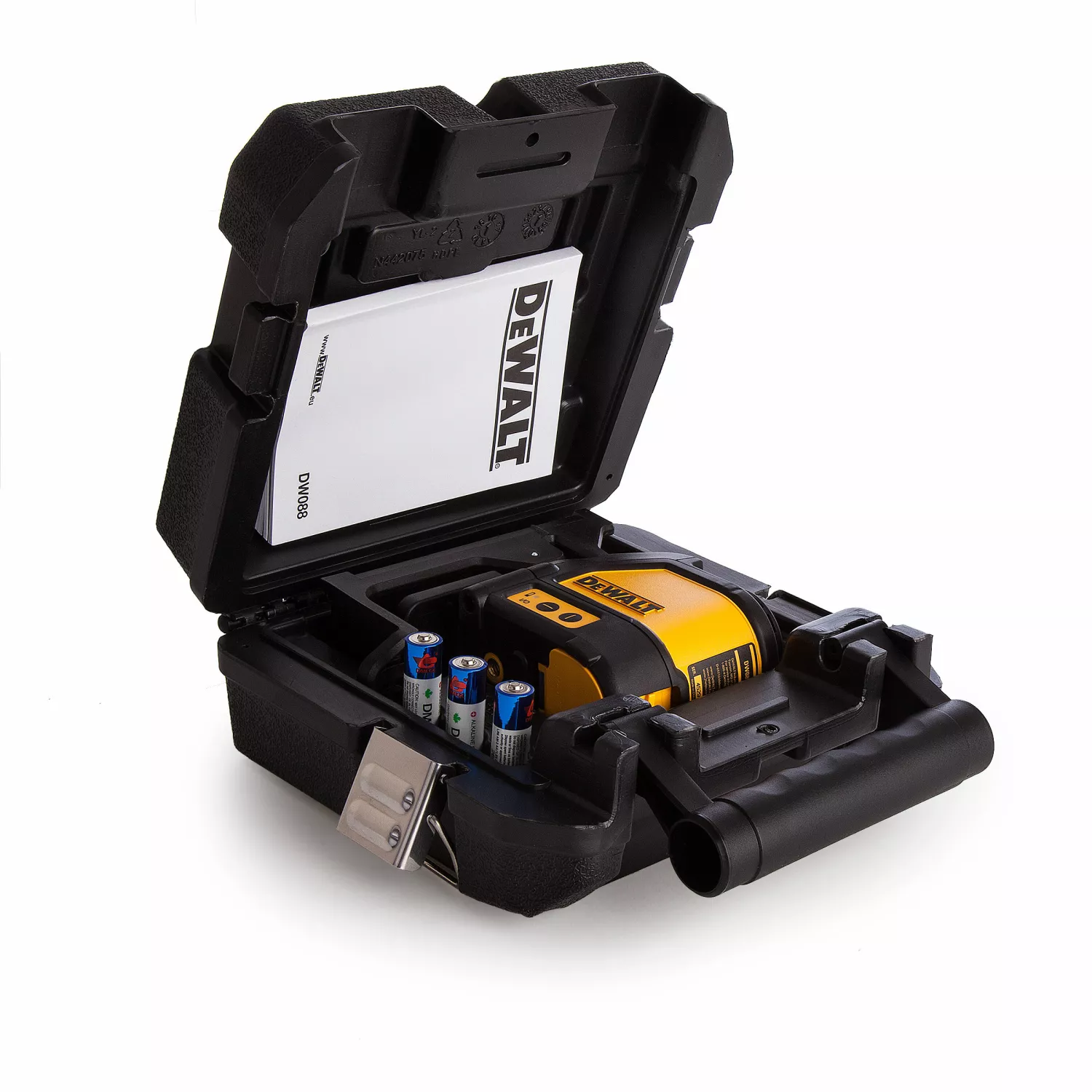 DeWALT DW088K Zelfnivellerende kruis-/lijnlaser in koffer - 2 lijnen - Rood - 15m