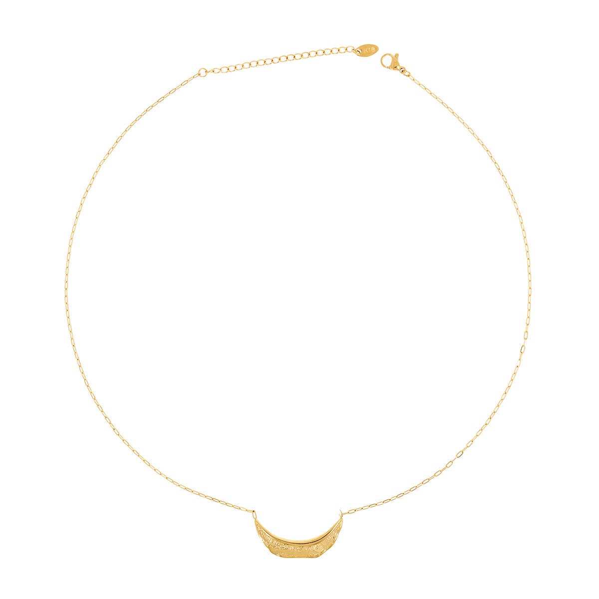 Collier acier jaune 40+5cm