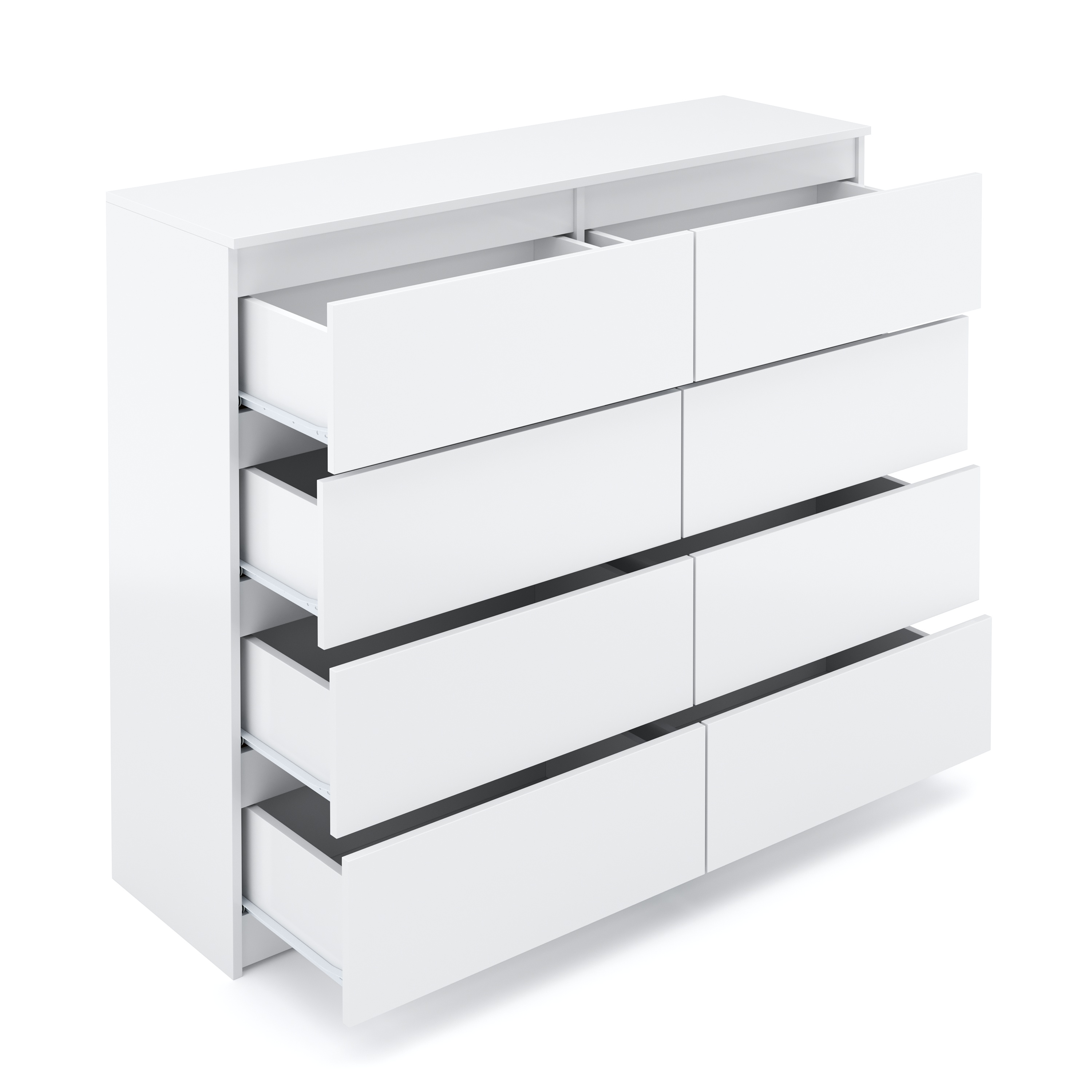 Kommode TALA 8 Schubladen 119 x 100 cm weiss
