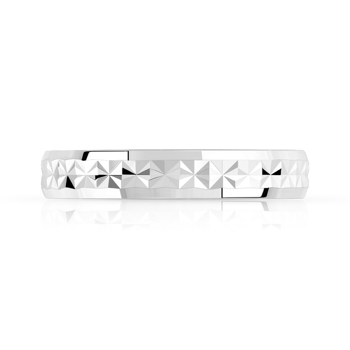 Alliance argent 925 diamanté 4 mm