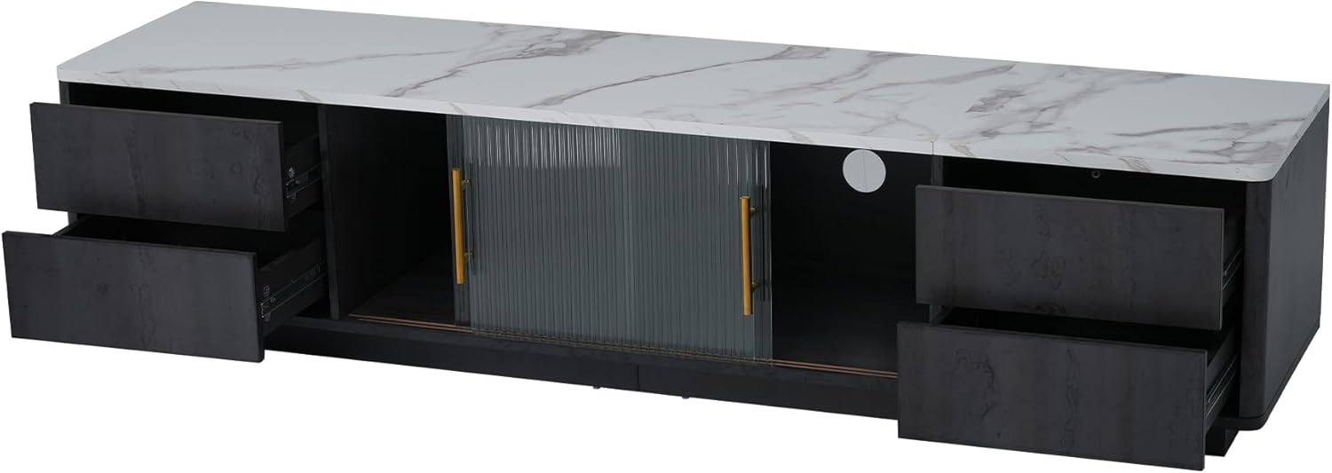 Merax TV Tisch TV-Schrank Lowboard für Fernseher Fernsehschrank für das Wohnzimmer 160cm TV Stand für 70