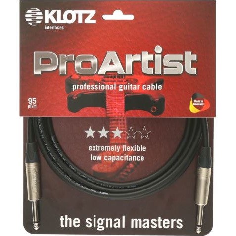 Klotz Pro Artist gitaarkabel jack 2p - jack 2p recht 6 meter