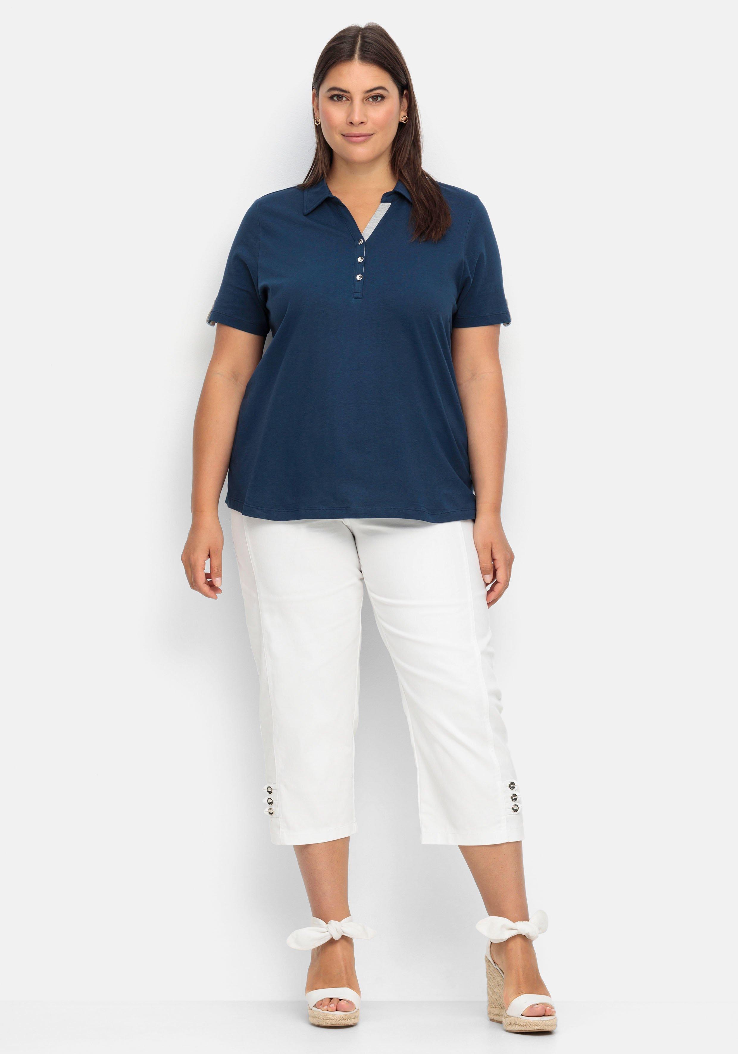 Poloshirt mit kurzem Arm und Kontrastdetails