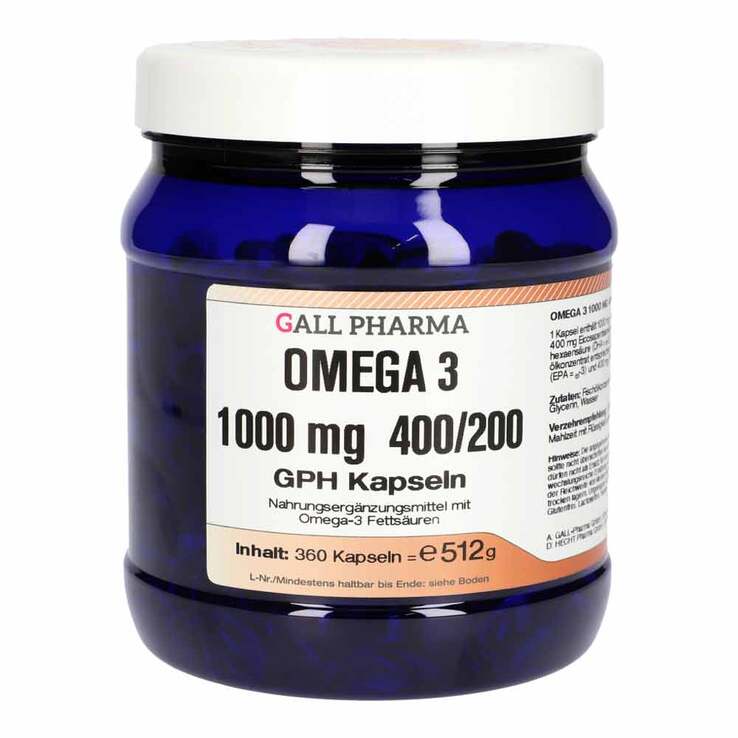 Omega 3 1000 mg 400 / 200 GPH Kapseln, 360 St