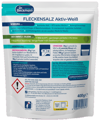 Dr. Beckmann Fleckensalz Aktiv-Weiß 400g 8er