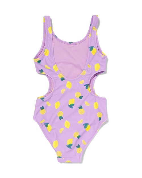 maillot de bain enfant avec citrons violet