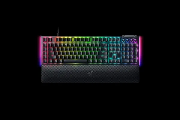 Razer BlackWidow V4 - Tastatur - backlit - USB-C - USA - tastkontakt: Razer Yellow