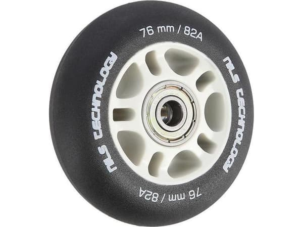 NILS Extreme PU 76x24 82A BLACK MATTE (4 stk) + ABEC-9 (8 stk) NILS EXTREME SET