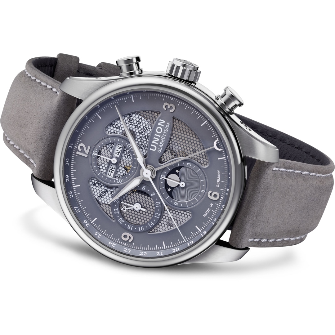 Union Glashütte Belisar Chronograph Mondphase Grau