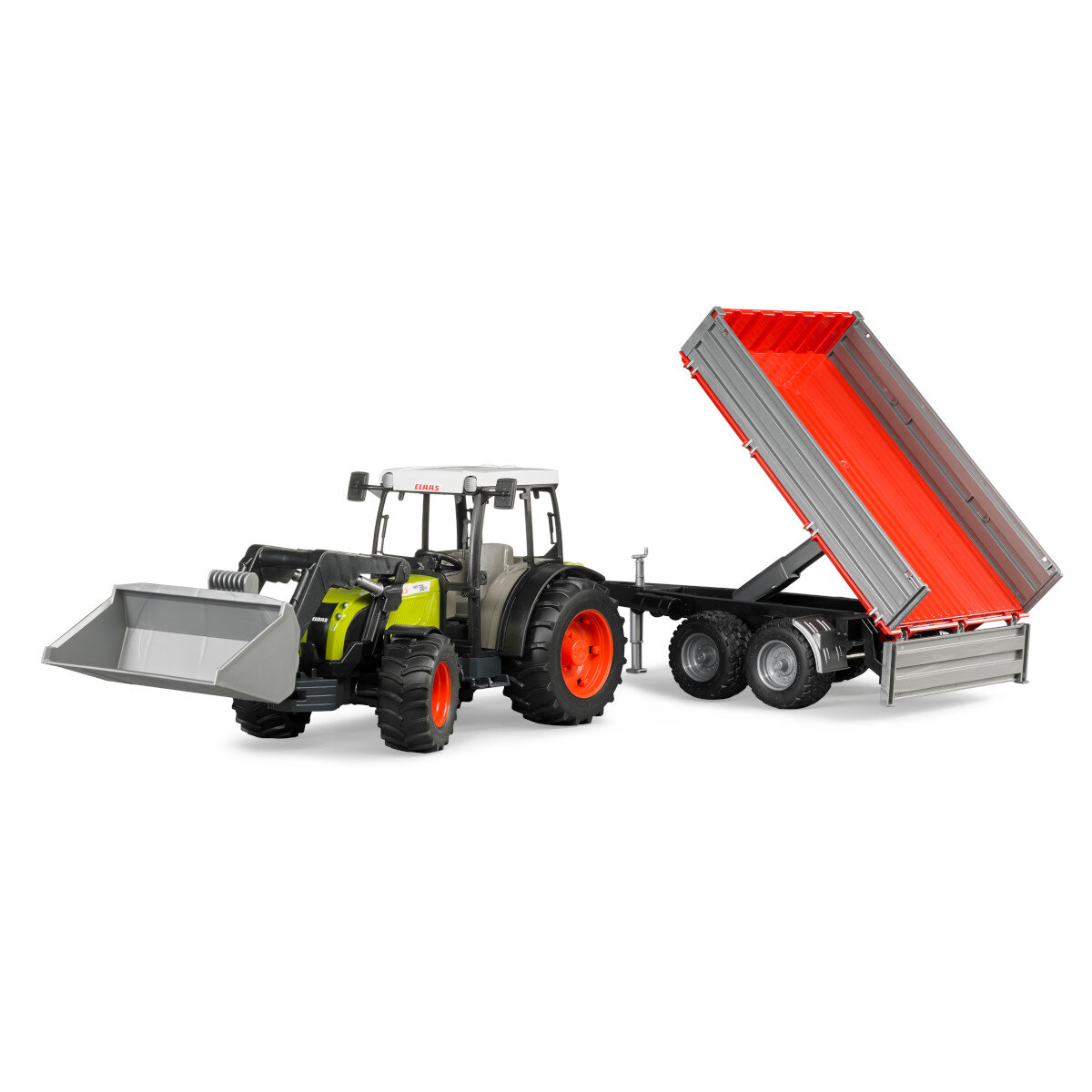BRUDER Spielwaren GmbH + Co. KG Bruder Claas Nectis 267 F mit Frontlader und Bordwandanhänger