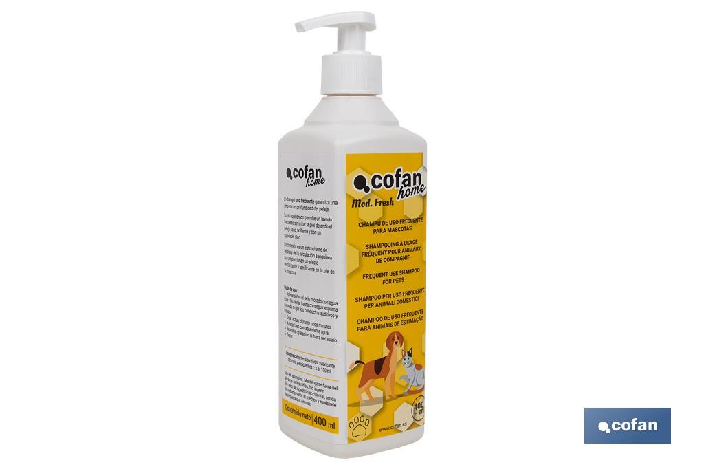 Shampoo para animais de estimação | Uso frequente | 400ml