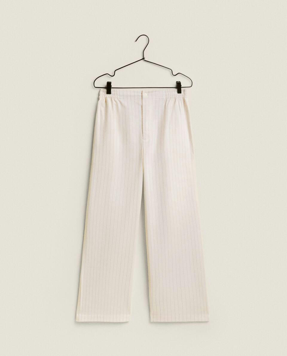 CALÇAS DE ALGODÃO LISTRADAS