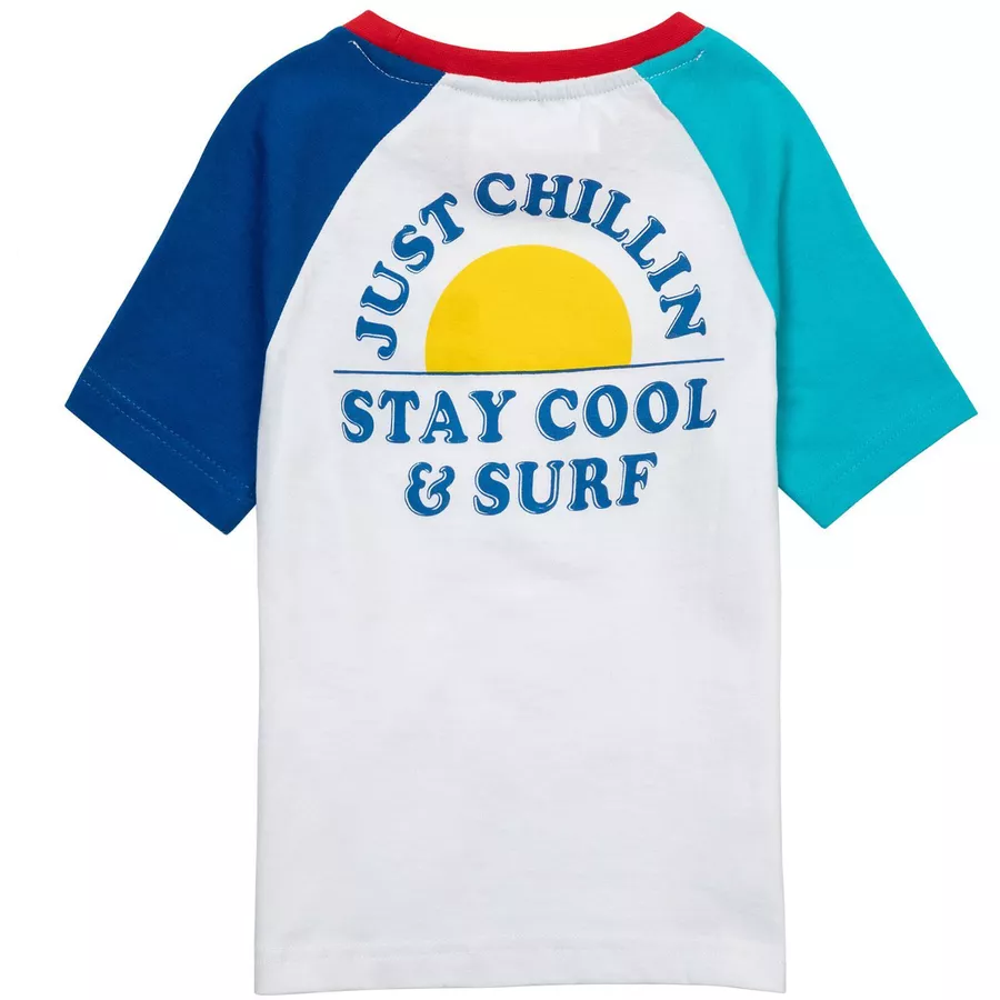 MINOTI T-Shirt Stay Cool WeißBlauGrün