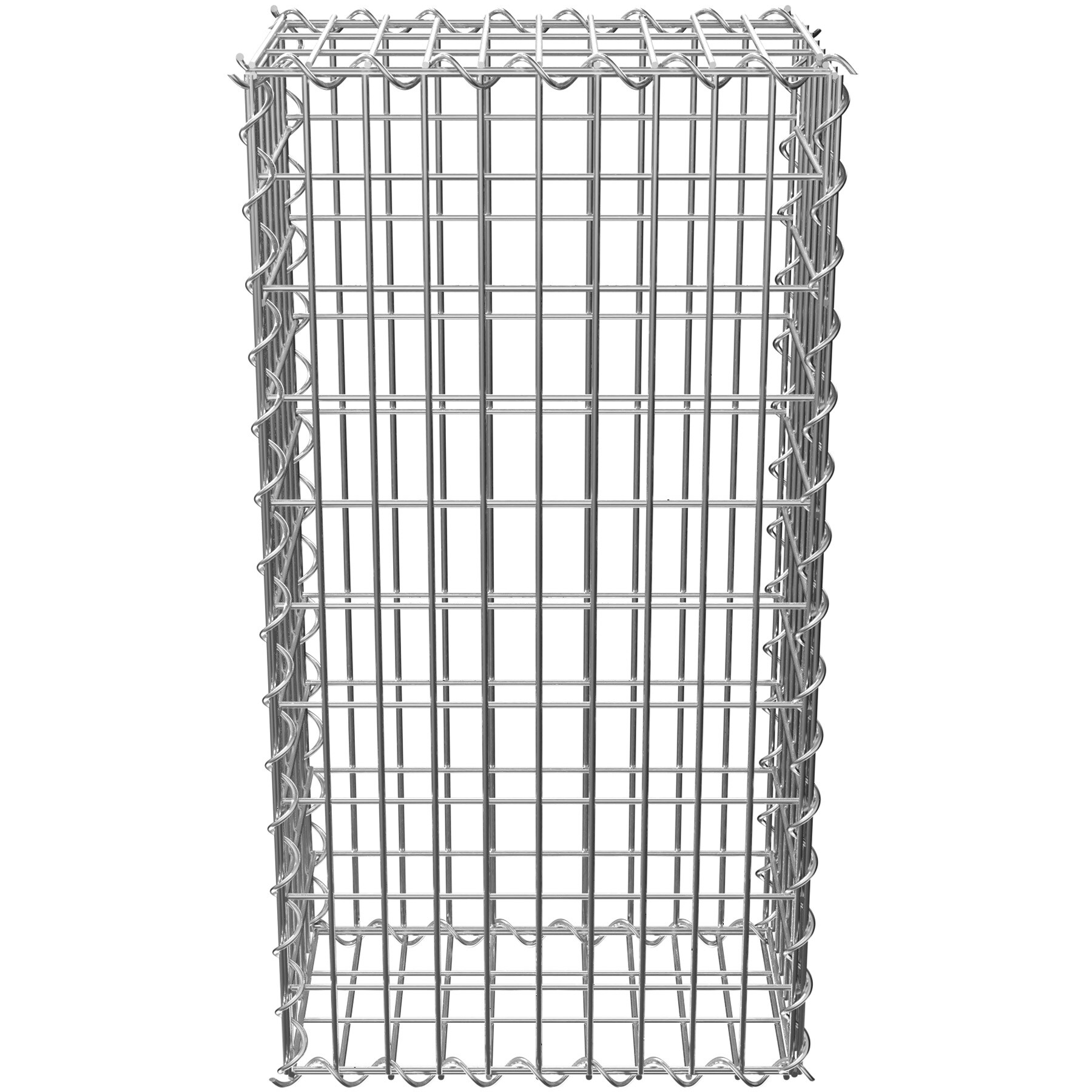 tectake® Gabione, rechteckig, Maschenweite 5 x 10 cm, Drahtstärke 4 mm