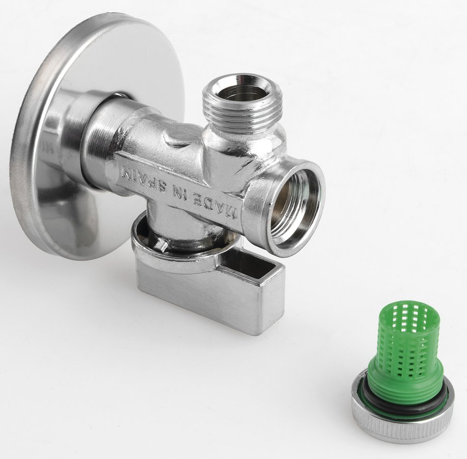 Sapho Arco hoekstopkraan A-80 1/2 x 3/8 met water filter