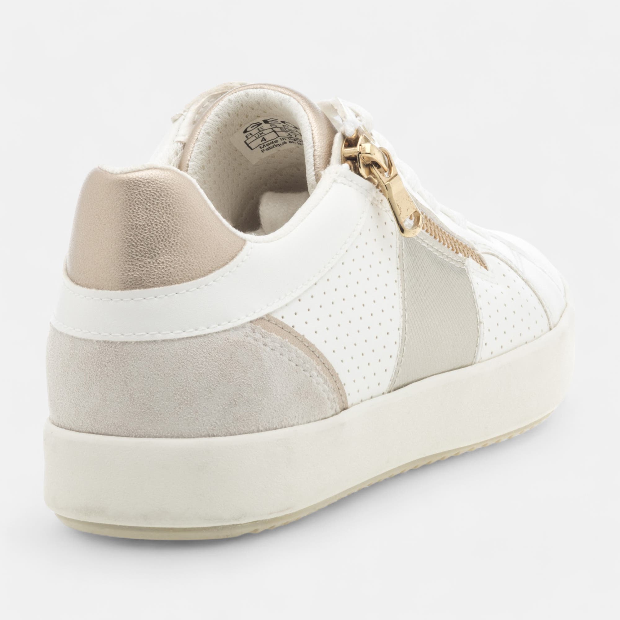 Baskets basses Femme blanc/or