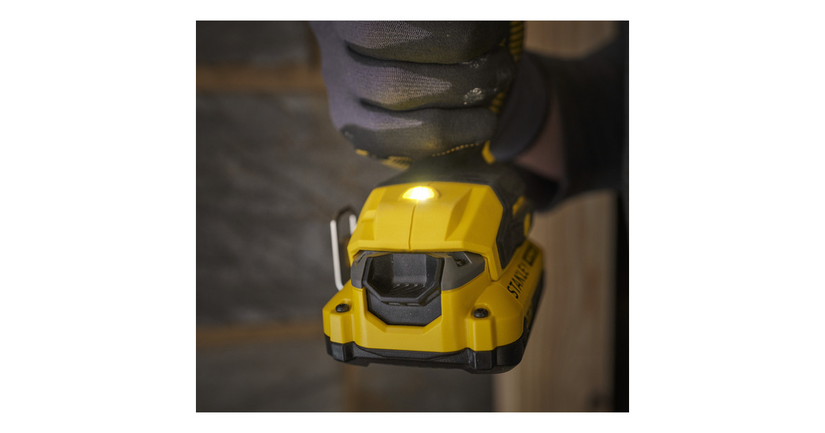 StanleyFatMax V20 18V Schroefklopboormachine klopboorschroevendraaier  (Zwart/geel, 2 accu's en oplader inbegrepen, met koffer)