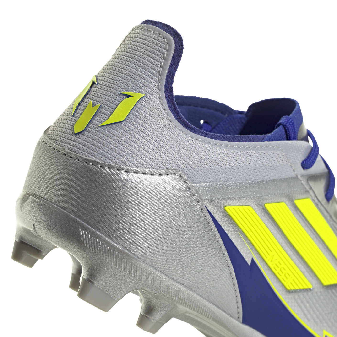 Adidas F50 Messi Elite Gras Voetbalschoenen (FG) Kids Zilver Donkerblauw Geel