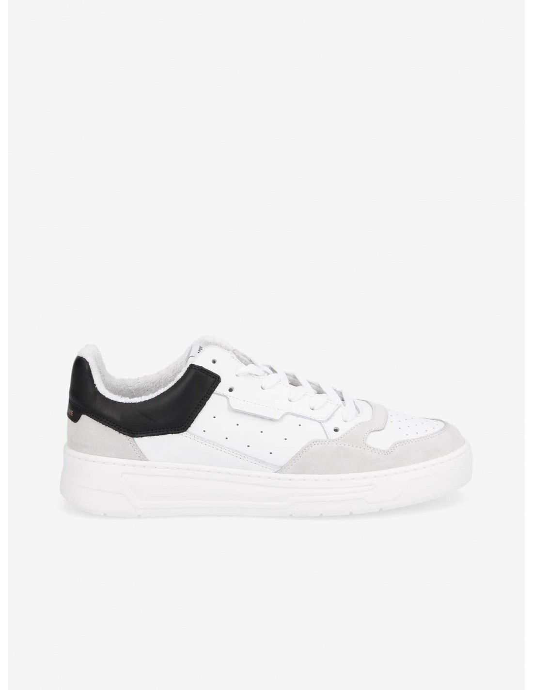 schmoove baskets de ville homme smatch new trainer cuir blanc/noir/gris