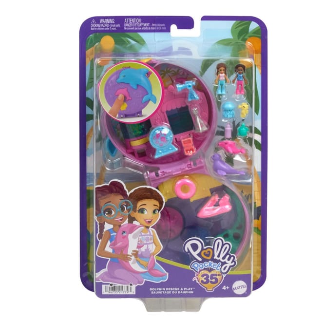 Polly Pocket - Delfin retten und spielen - Schatulle